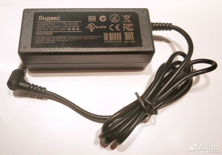 Блок питания для Яндекс Станции 20V 3.25A DC-20325