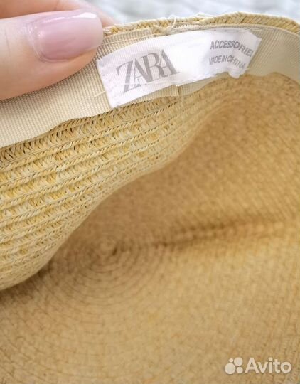 Шляпка соломенная с ушками zara