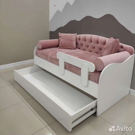 Детская кровать Каретная стяжка с ящиком