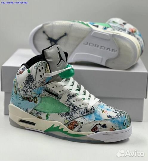 Кроссовки Nike Air Jordan 5 Retro White (Арт.58455