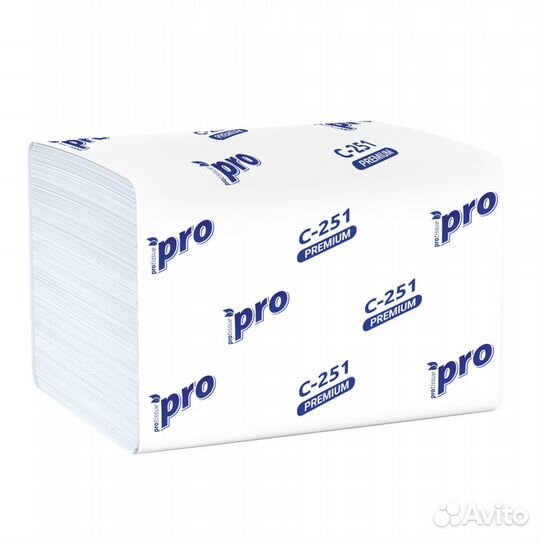 Салфетки бумажные V-сложение 2сл 200л PROtissue