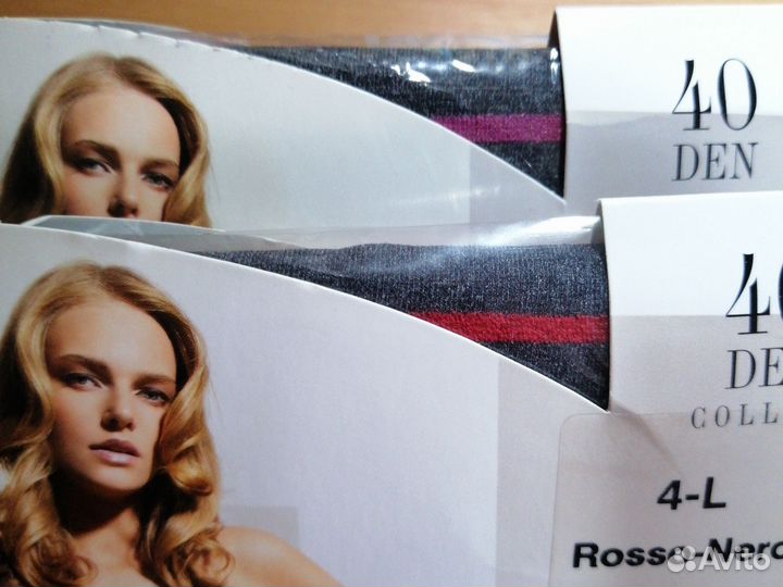 Колготки 40 ден, р4, полосатые новые совершенно