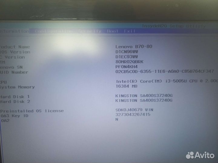Ноутбук Lenovo B70-80