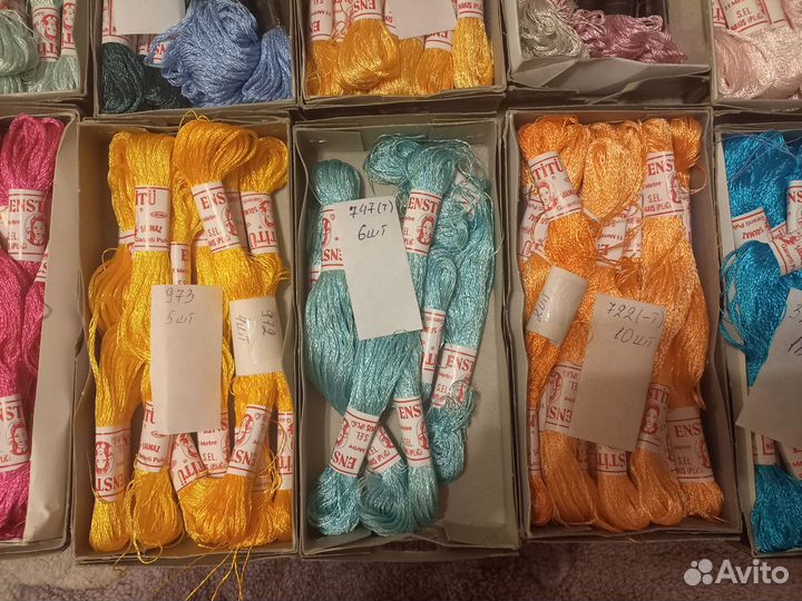Турецкие шелковые нитки мулине 11 м