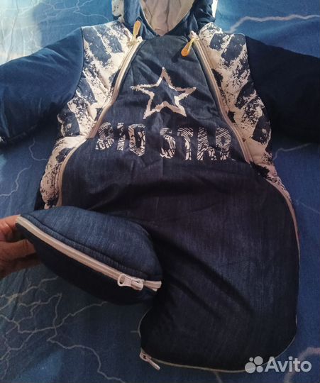 Зимний комбинезон утепленный растущий 68-80