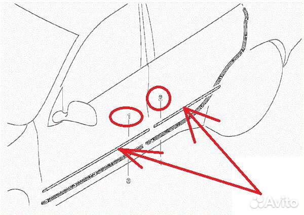 Защитная планка двери молдинг бмв х5 е53