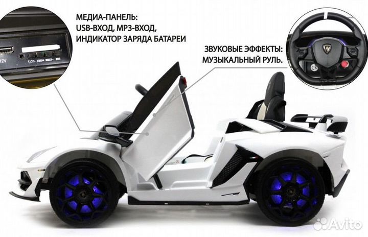 Детский электромобиль Lamborghini Aventador SVJ