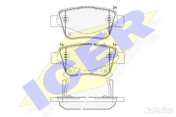 Колодки дисковые задние toyota avensis 1.6i-2.4 d