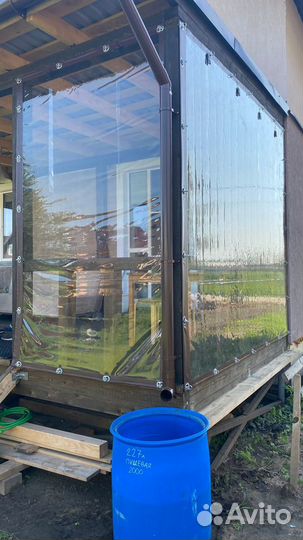 Прозрачная пленка для беседок и открытых террас