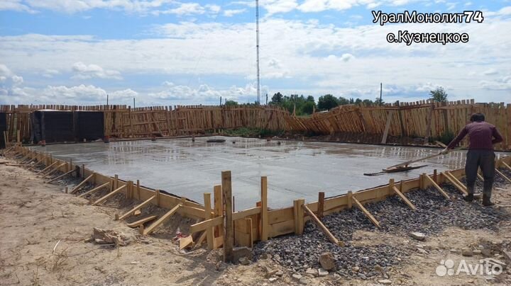 Фундамент, Фундамент Монолитная плита