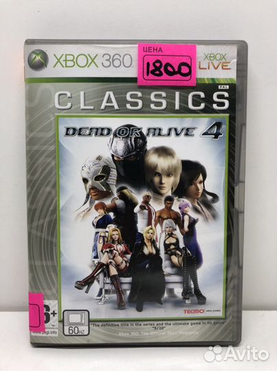 Диск Dead or Alive 4 для Xbox 360