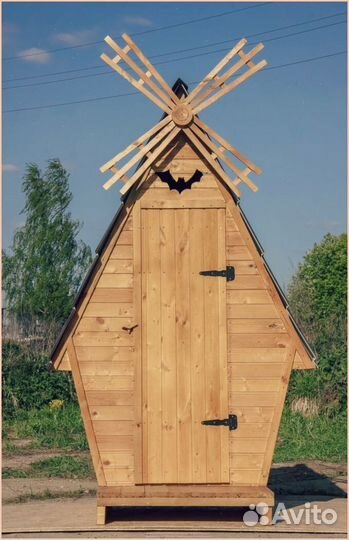 Дачный туалет с декором OMS