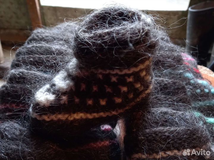 Варежки, носочки из козьего пуха и ангорки