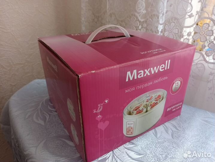 Новая отличная йогуртница Maxwell, 5 баночек