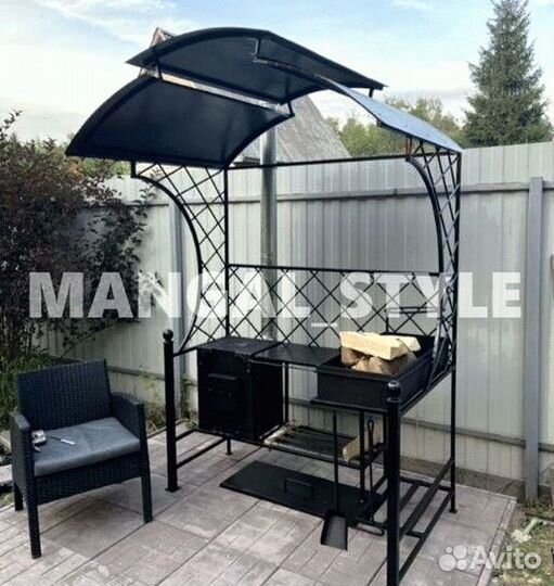 Мангал с крышей