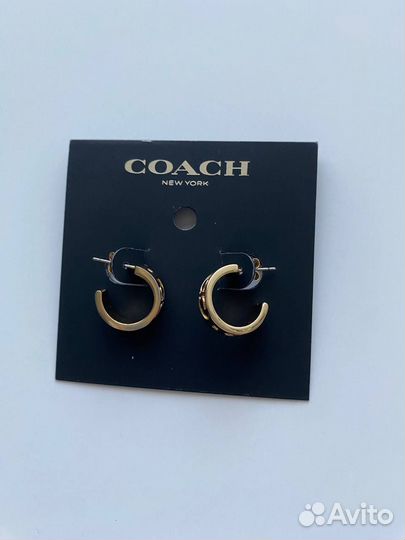 Серьги coach оригинал