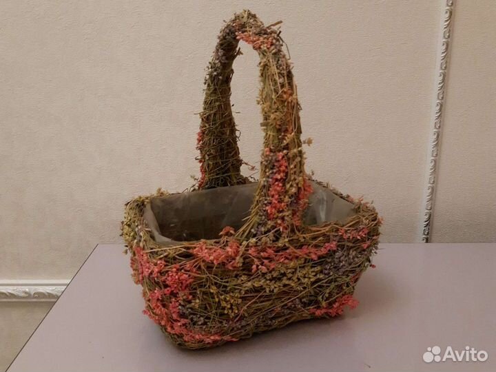 Корзины из сухоцветов флористические