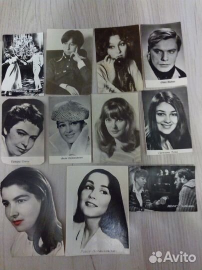 Открытки актеров, певцов, спортсменов СССР, 113 шт