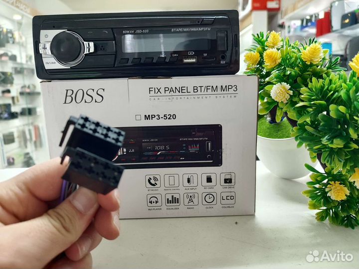 Автомагнитола 1din boss MP3-520