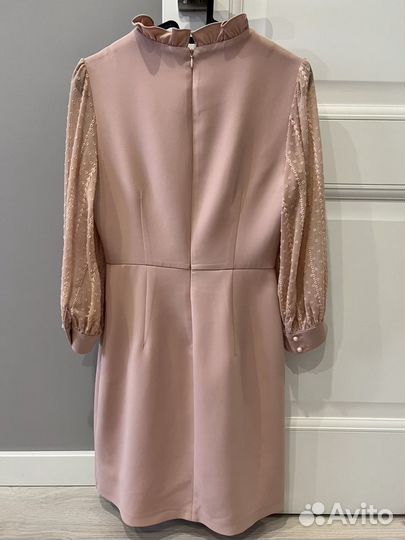 Платье женское пыльно-розовое на выход размер 44