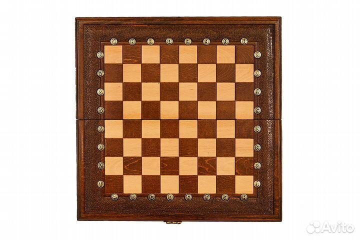 Шахматы и нарды резные Гамбит 40 х 40 см бук Армения 62842