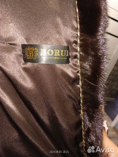 Шуба норковая с капюшоном