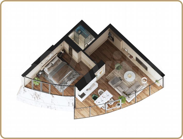 2-к. квартира, 62 м² (Грузия)