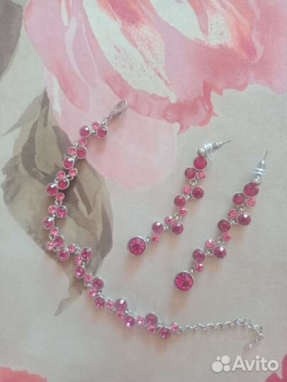 Серьги винтажные с браслетом