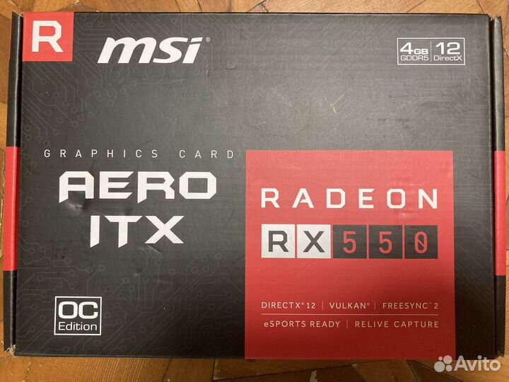 Видеокарта MSI AMD Radeon RX 550 aero ITX OC