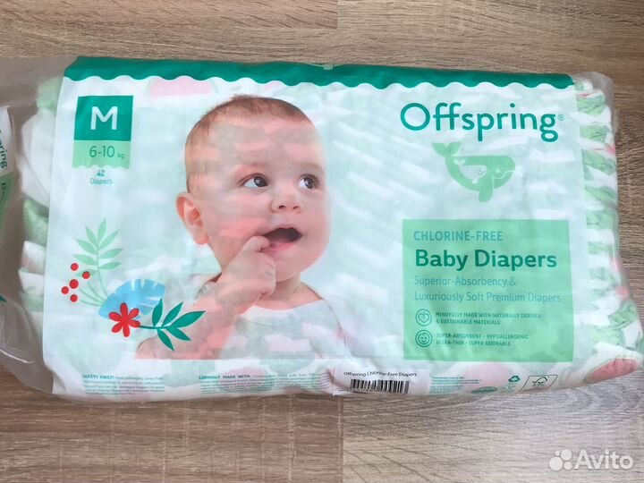 Подгузники offspring M 6-10 кг