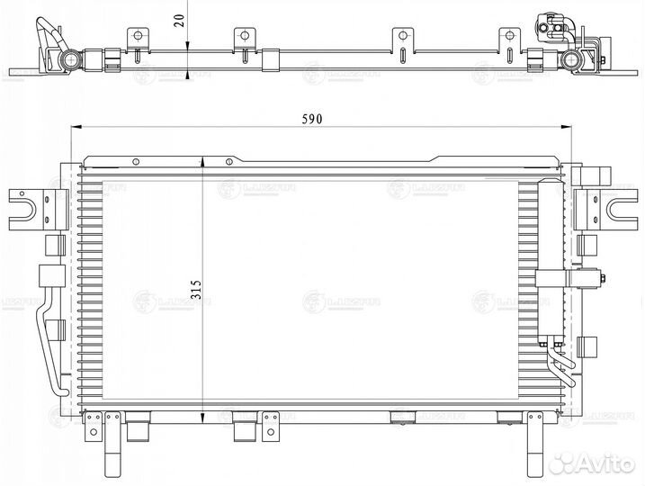 Радиатор кондиционера Греат Валл Ховер Н5 10- 2.0D