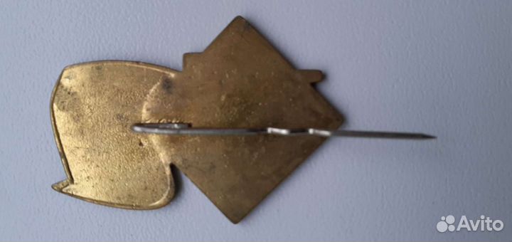 Значок 80 лет Первому совету Иваново тяжелый