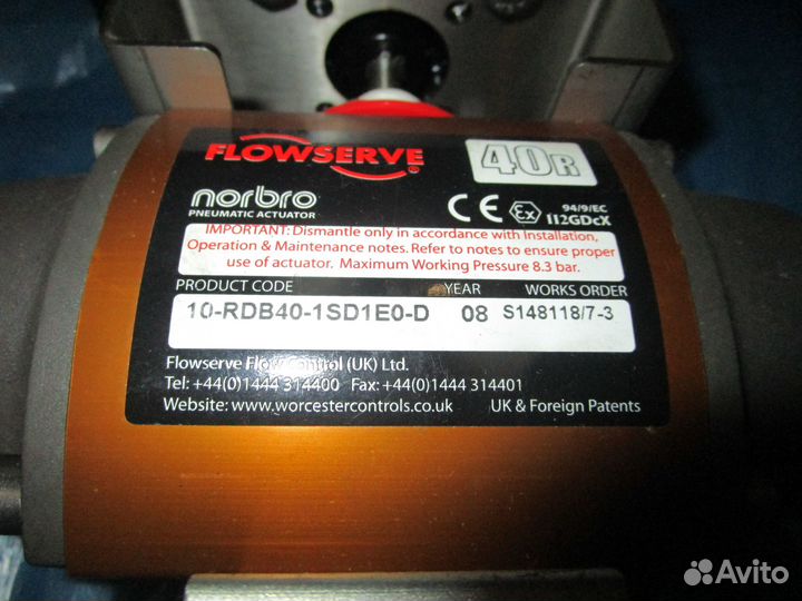 Пневмопривод flowserve 10-RDB40-1SD1E0-D