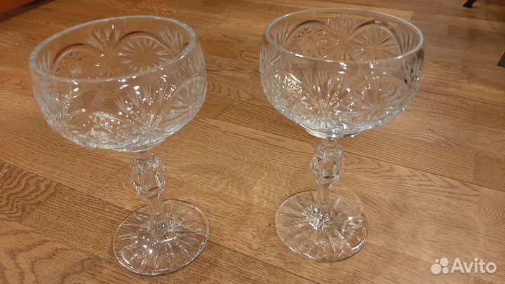 Хрустальная ваза для варенья / конфет (на ножке)