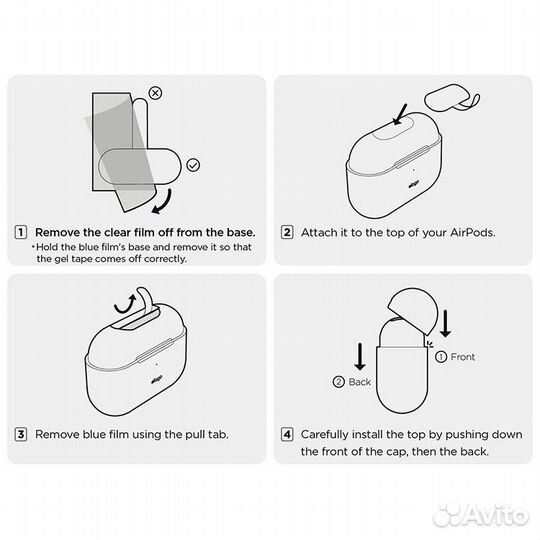 Чехол Elago для AirPods Pro 2 Clear case Transpare