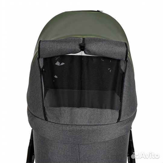 Коляска 2 в1 Nino Antracyt+Кожа Metalic Olive