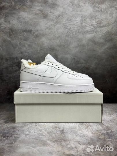 Зимние Nike AF1: Белый Комфорт мужские