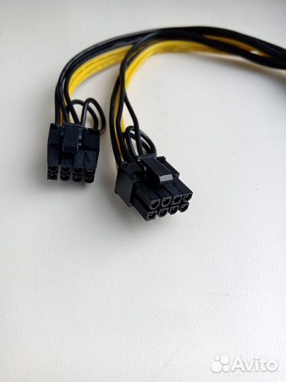 Кабель питания PCI-E 6 pin на 8 pin (6+2 pin)