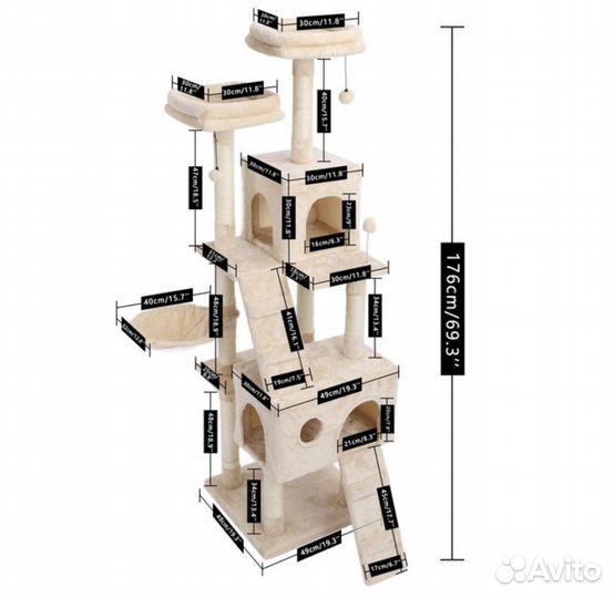 Домик для кошки с когтеточкой бу