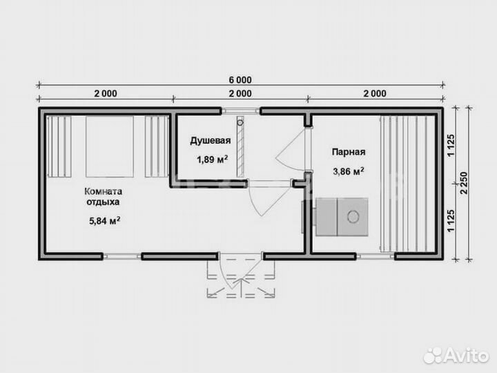 Мобильная баня Ольга 6м