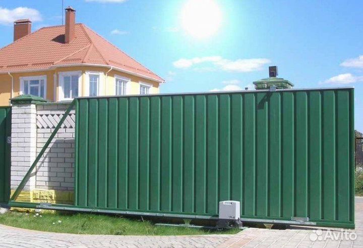 Откатные ворота для дома