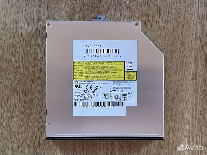 Привод для ноутбука Sony NEC AD-7543A slim 13 мм
