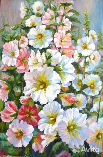 Картина маслом цветы