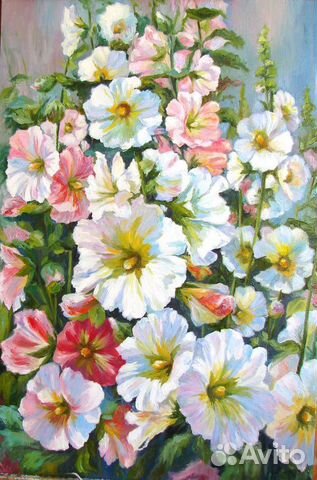 Картина маслом цветы