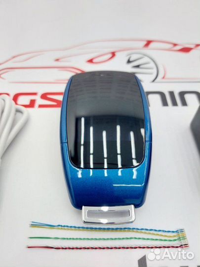 Смарт ключ Грейт Волл дизайн Мерседес синий