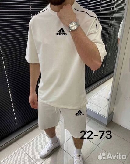 Мужской спортивный костюм Adidas летний с шортами