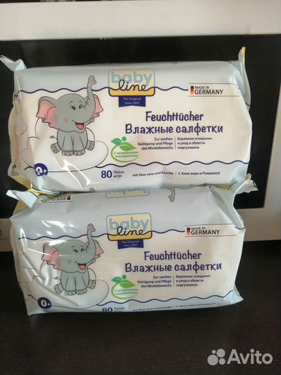 Влажные салфетки Baby Line с Алое вера,Ромашкой 80