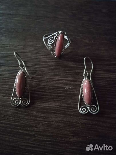 Набор серьги и кольцо