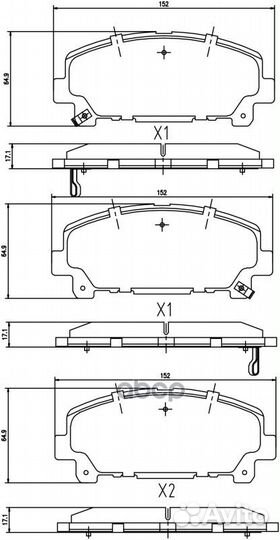 Колодки тормозные передние honda accord 08-13 2