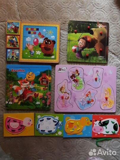 Пазлы детские деревянные